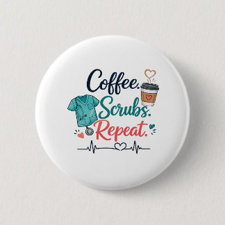 Koffie. Schoonmaakmiddelen. Herhalen. Ronde Button 5,7 Cm