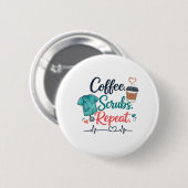 Koffie. Schoonmaakmiddelen. Herhalen. Ronde Button 5,7 Cm (Voorkant /achterkant)