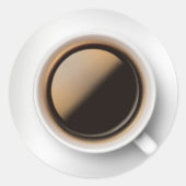 Koffie & Schotel Ronde Sticker (Voorkant)