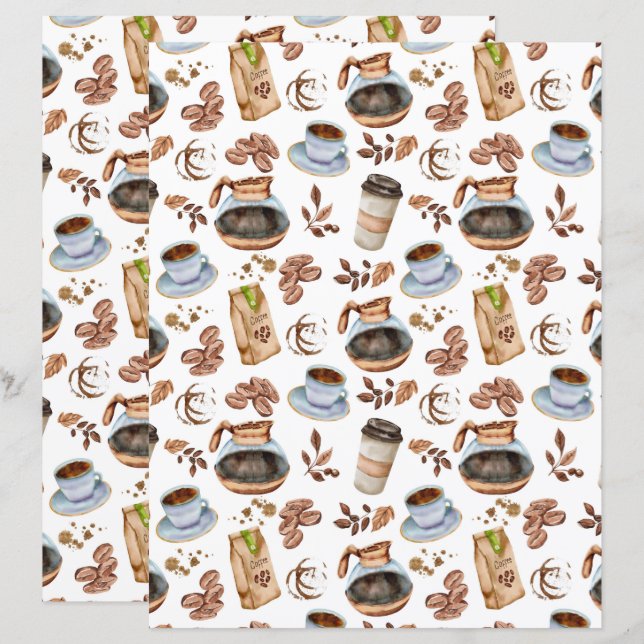 Koffie Schrijfboek Papier (Voorkant / Achterkant)