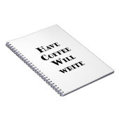 Koffie schrijven notitieboek (Rechterzijde)