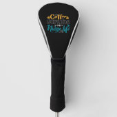 Koffie scrub en verpleegkundige leven golfheadcover (Voorkant)