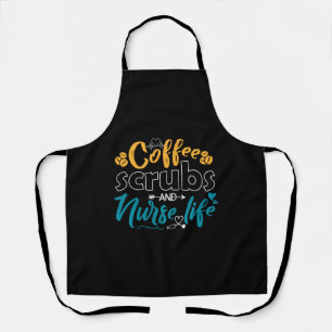 Koffie scrub en verpleegkundige leven schort