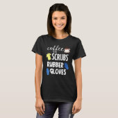 Koffie Scrubben Rubber Handschoenen T-shirt (Voorkant volledig)