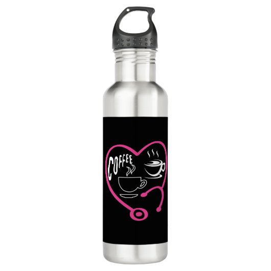 Koffie scrubs en rubber handschoenen classique waterfles  (Voorkant)