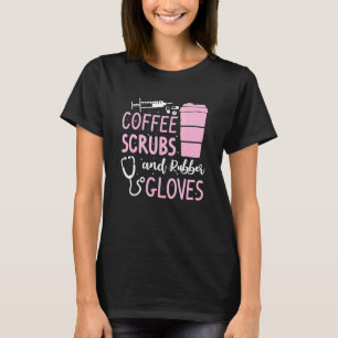 Koffie Scrubs En Rubberen Handschoenen Medische Ve T-shirt