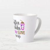 Koffie, scrubs, rubberen handschoenen - Nurse Life Latte Mok (Rechterhoek)