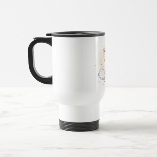 Koffie, Scrubs & Vriendelijkheid Reisbeker (Links)