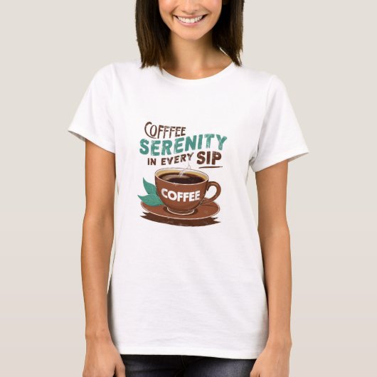 Koffie sereniteit in elke SIP T-shirt (Voorkant)
