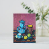 Koffie servies en appels | Alexander Kanoldt Briefkaart (Staand voorkant)