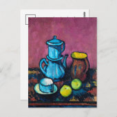 Koffie servies en appels | Alexander Kanoldt Briefkaart (Voorkant / Achterkant)