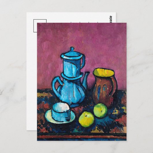 Koffie servies en appels | Alexander Kanoldt Briefkaart (Voorkant / Achterkant)