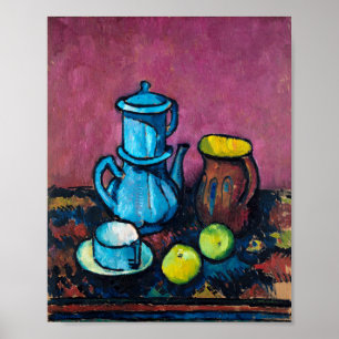 Koffie servies en appels   Alexander Kanoldt Poster