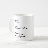 Koffie - Shhh Speak niet Koffiemok (Voorkant links)