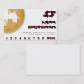 Koffie Shop Monogram Loyalty Stempelkaart (Voorkant / Achterkant)