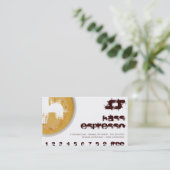 Koffie Shop Monogram Loyalty Stempelkaart (Staand voorkant)
