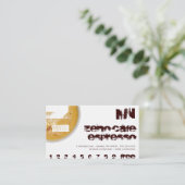 Koffie Shop Monogram Loyalty Stempelkaart (Staand voorkant)