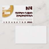 Koffie Shop Monogram Loyalty Stempelkaart (Voorkant / Achterkant)