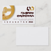 Koffie Shop Monogram Loyalty Stempelkaart (Voorkant / Achterkant)