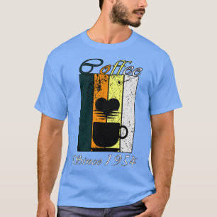 Koffie sinds 1954 Retro koffiekoffie Birthday Gift T-shirt