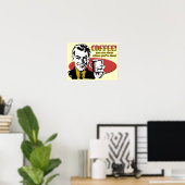 Koffie Slaap als je een dood, grappig Poster-teken Poster (Thuiskantoor)