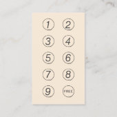 Koffie slaat Classy Coffee Shop Loyalty Punch (Achterkant)