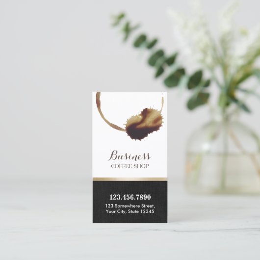 Koffie slaat Classy Coffee Shop Loyalty Punch (Staand voorkant)