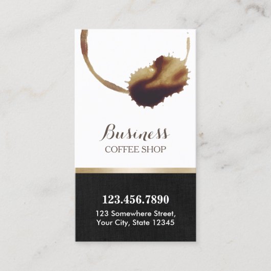 Koffie slaat Classy Coffee Shop Loyalty Punch (Voorkant)