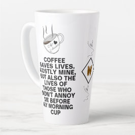 Koffie Slaat Levens Meme | Aangepaste Grappige Quo Latte Mok