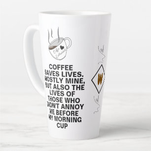 Koffie Slaat Levens Meme   Aangepaste Grappige Quo Latte Mok