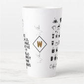 Koffie Slaat Levens Meme | Aangepaste Grappige Quo Latte Mok (Voorkant)