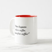 "Koffie slaat levens op - vraag mijn familie" DIVA Tweekleurige Koffiemok (Voorkant links)