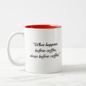 "Koffie slaat levens op - vraag mijn familie" DIVA Tweekleurige Koffiemok (Links)