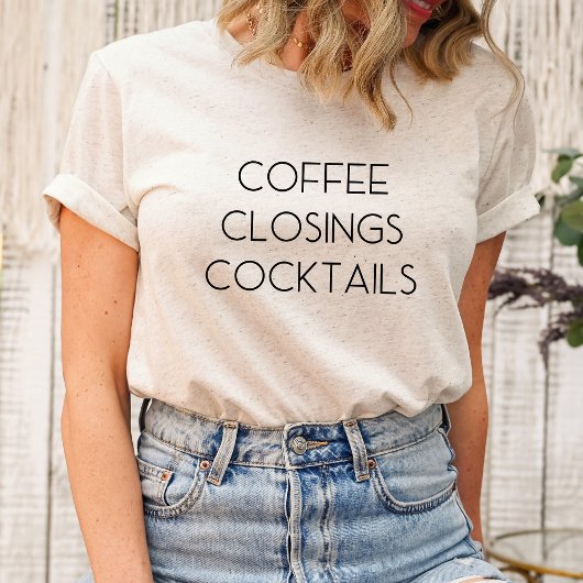 Koffie Sluitende Cocktails T-shirt