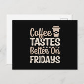 Koffie smaakt beter op vrijdag briefkaart (Voorkant / Achterkant)