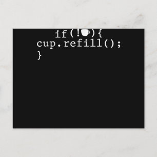 Koffie Smart Coding Software Engineer Aankondigingskaart