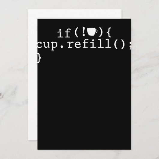 Koffie Smart Coding Software Engineer Bedankkaart (Voorkant / Achterkant)