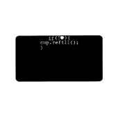 Koffie Smart Coding Software Engineer Etiket (Voorkant)