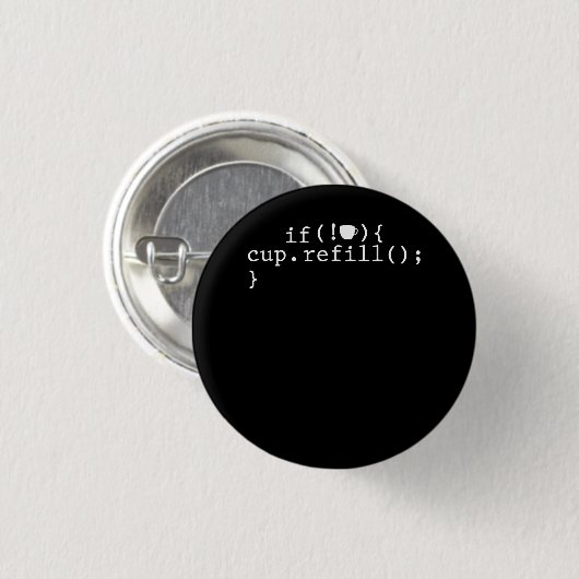 Koffie Smart Coding Software Engineer Ronde Button 3,2 Cm (Voorkant /achterkant)