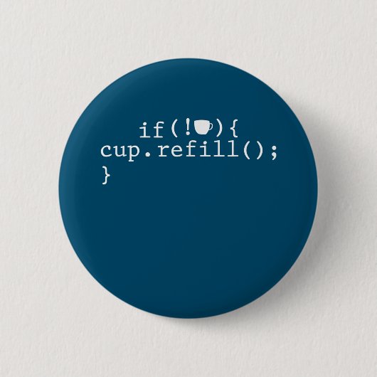 Koffie Smart Coding Software Engineer Ronde Button 5,7 Cm (Voorkant)