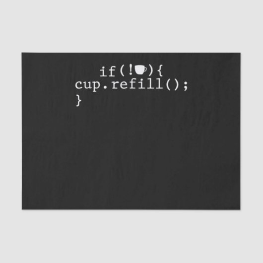 Koffie Smart Coding Software Engineer Tissuepapier (Voorkant)
