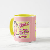 KOFFIE! Sneller stoute dingen doen met meer energ Mok (Voorkant links)