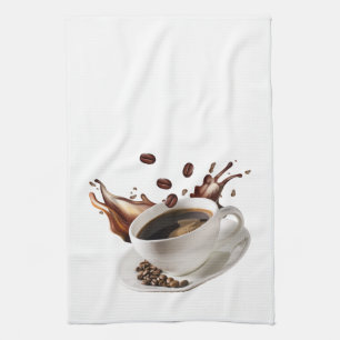 Koffie spat effect keukenhanddoek