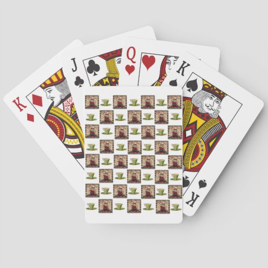 Koffie speelkaartdek pokerkaarten (Achterkant)