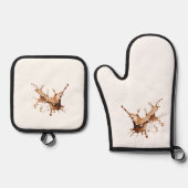 Koffie Spill Ovenwant & Pannenlap Set (Voorkant)