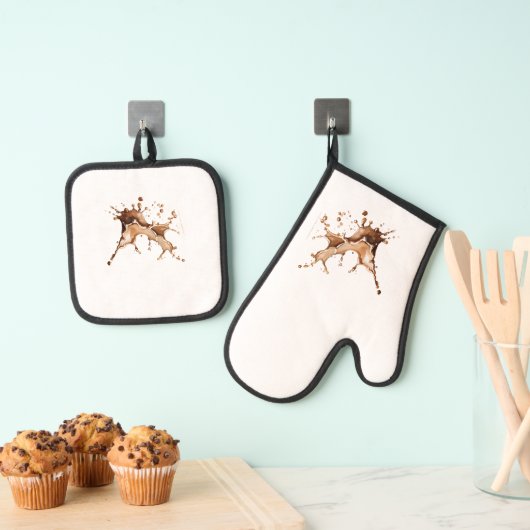 Koffie Spill Ovenwant & Pannenlap Set (Insitu(Ophanging))
