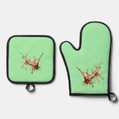 Koffie Spill Ovenwant & Pannenlap Set (Voorkant)