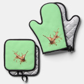 Koffie Spill Ovenwant & Pannenlap Set (Voorkant / Achterkant)