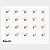 Koffie Spill Vierkante Sticker (Vel)