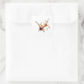 Koffie Spill Vierkante Sticker (Tas)